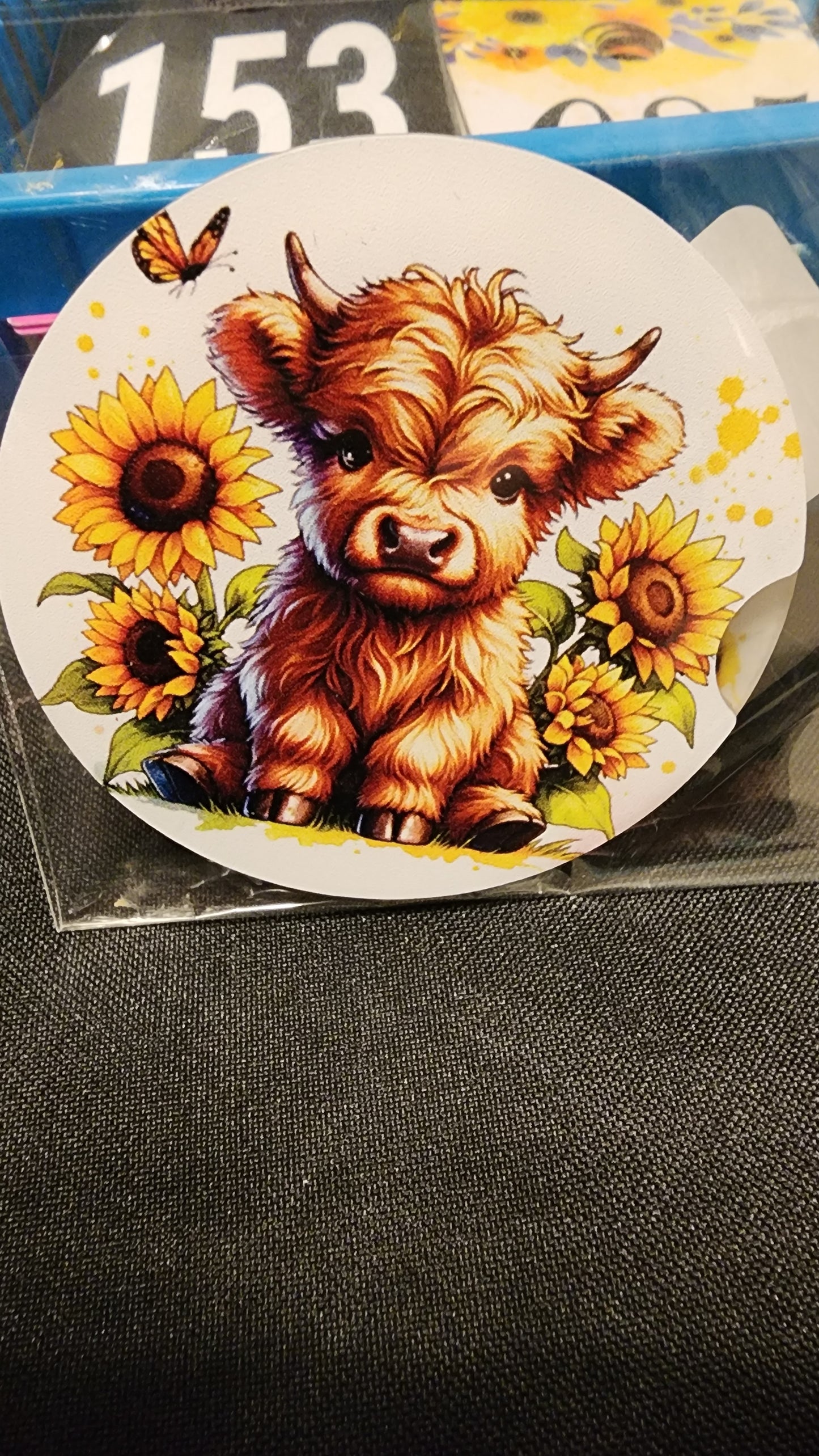 Highland Cow Car coasters