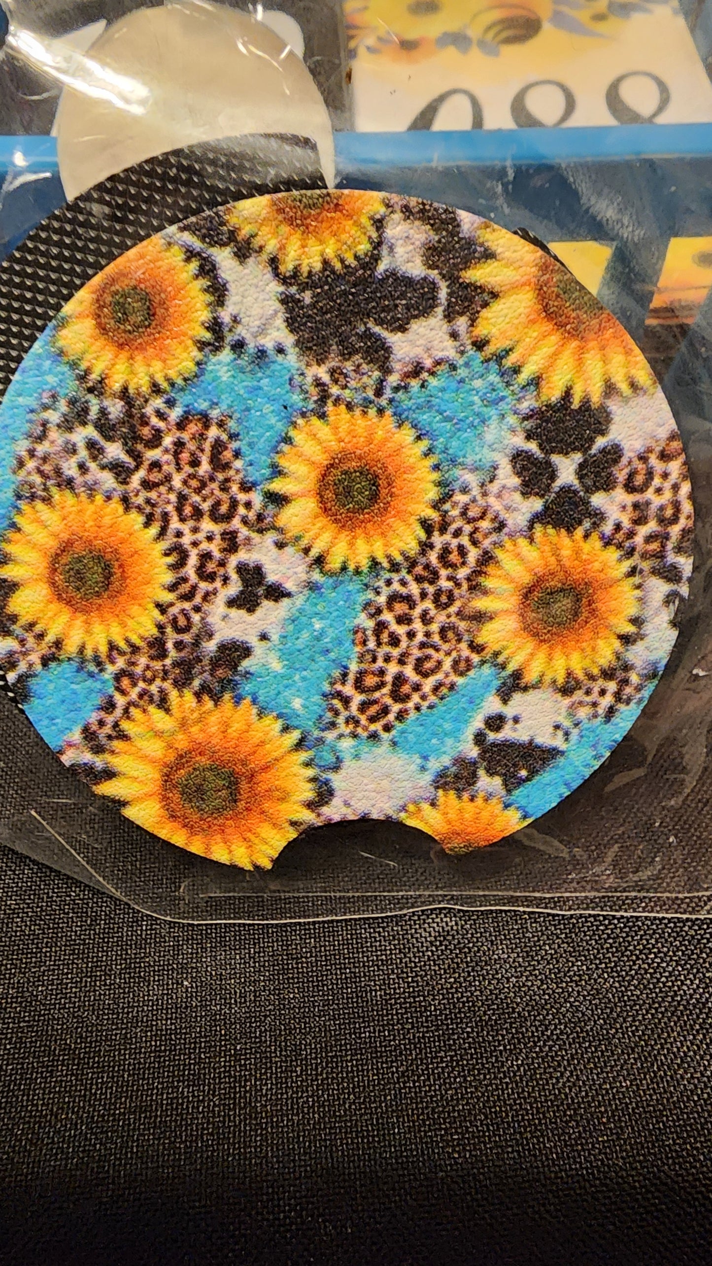 Sunflower Car Coasters