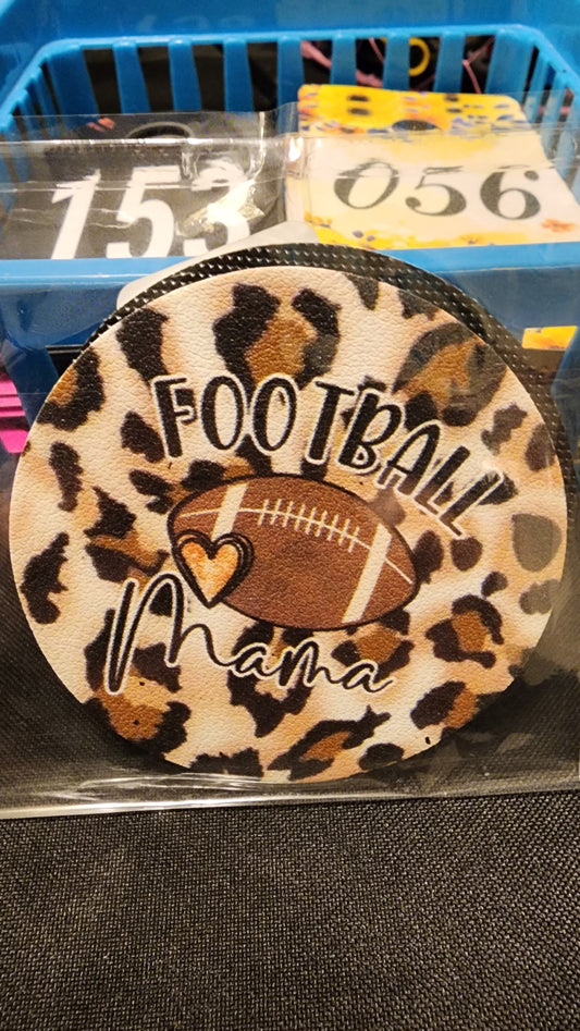 Football Mama Car Coaster