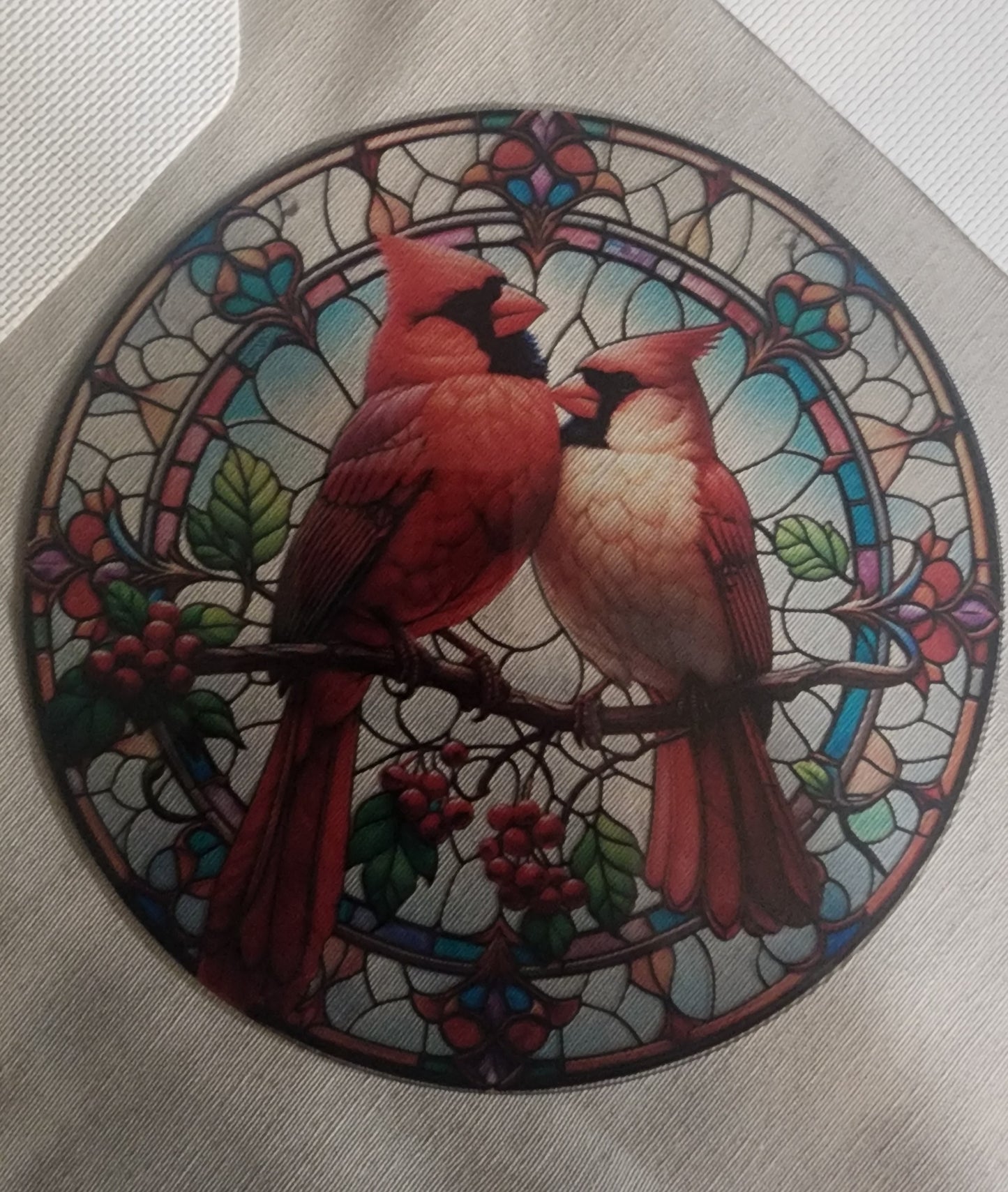 Two Red Birds Suncatcher