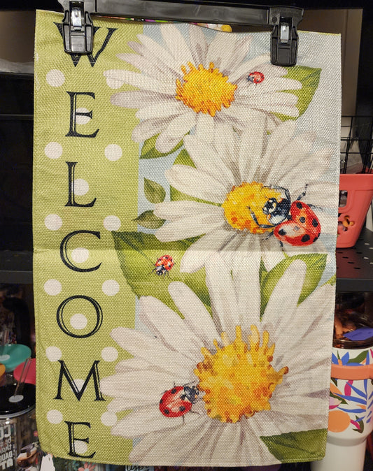 Welcome Daisey Garden Flag