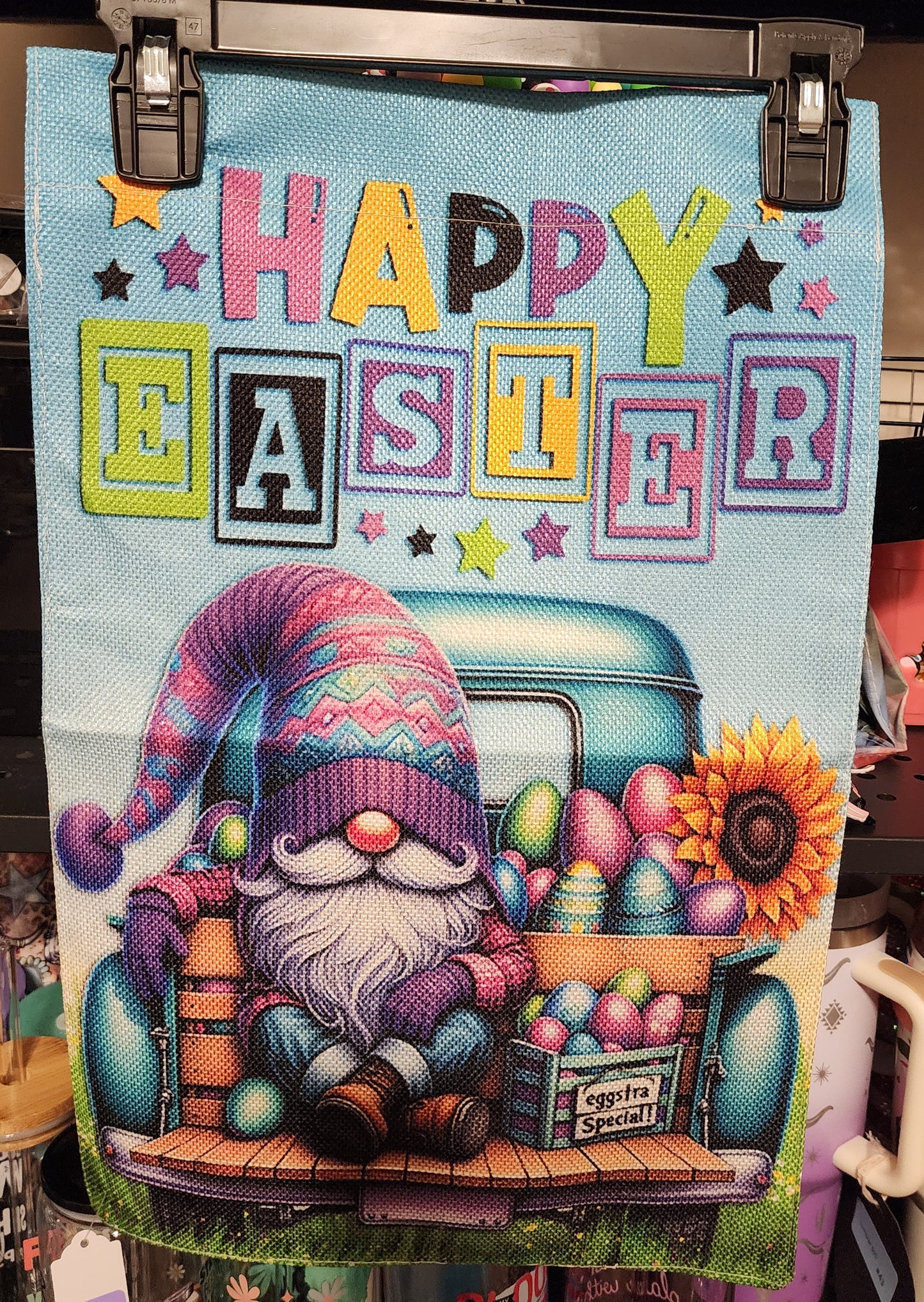 Happy Easter Gnome Garden Flag